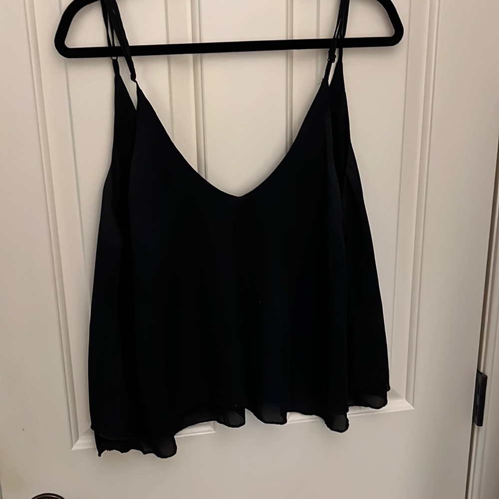 Black Flowy Tank Top